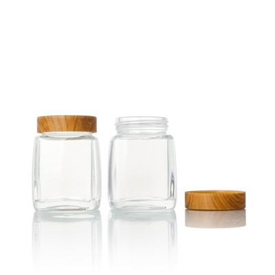 500ml stekleni kozarec z bambusovim pokrovom